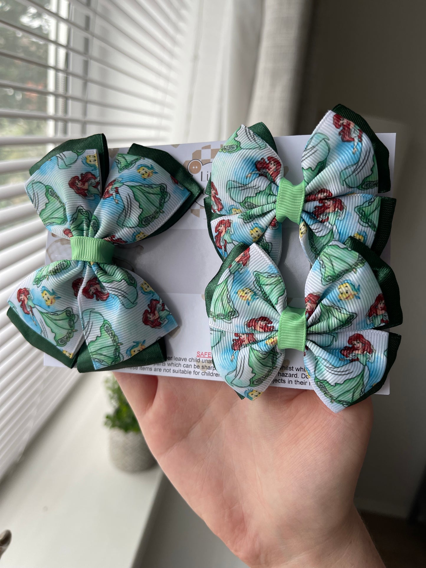 Mermaid bow clip set