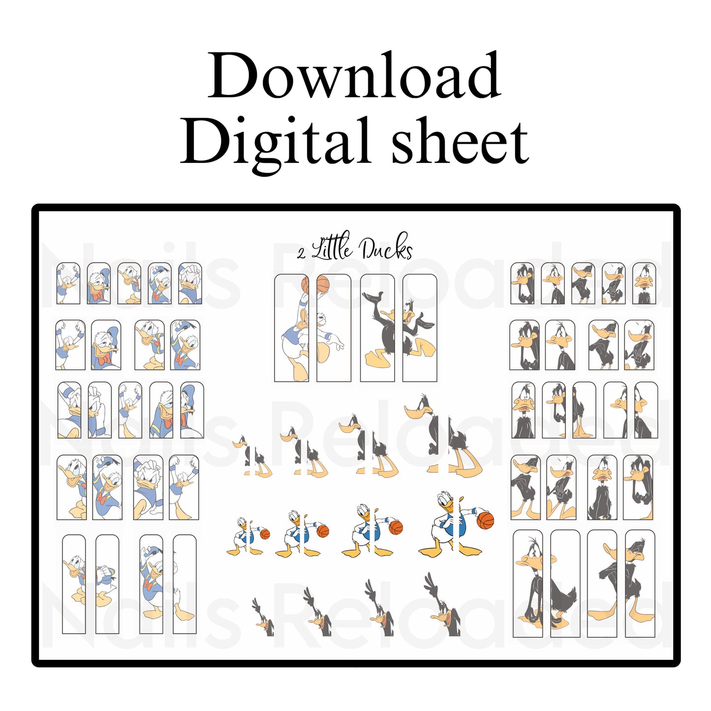 Cartoon Ducks - digital download sheet
