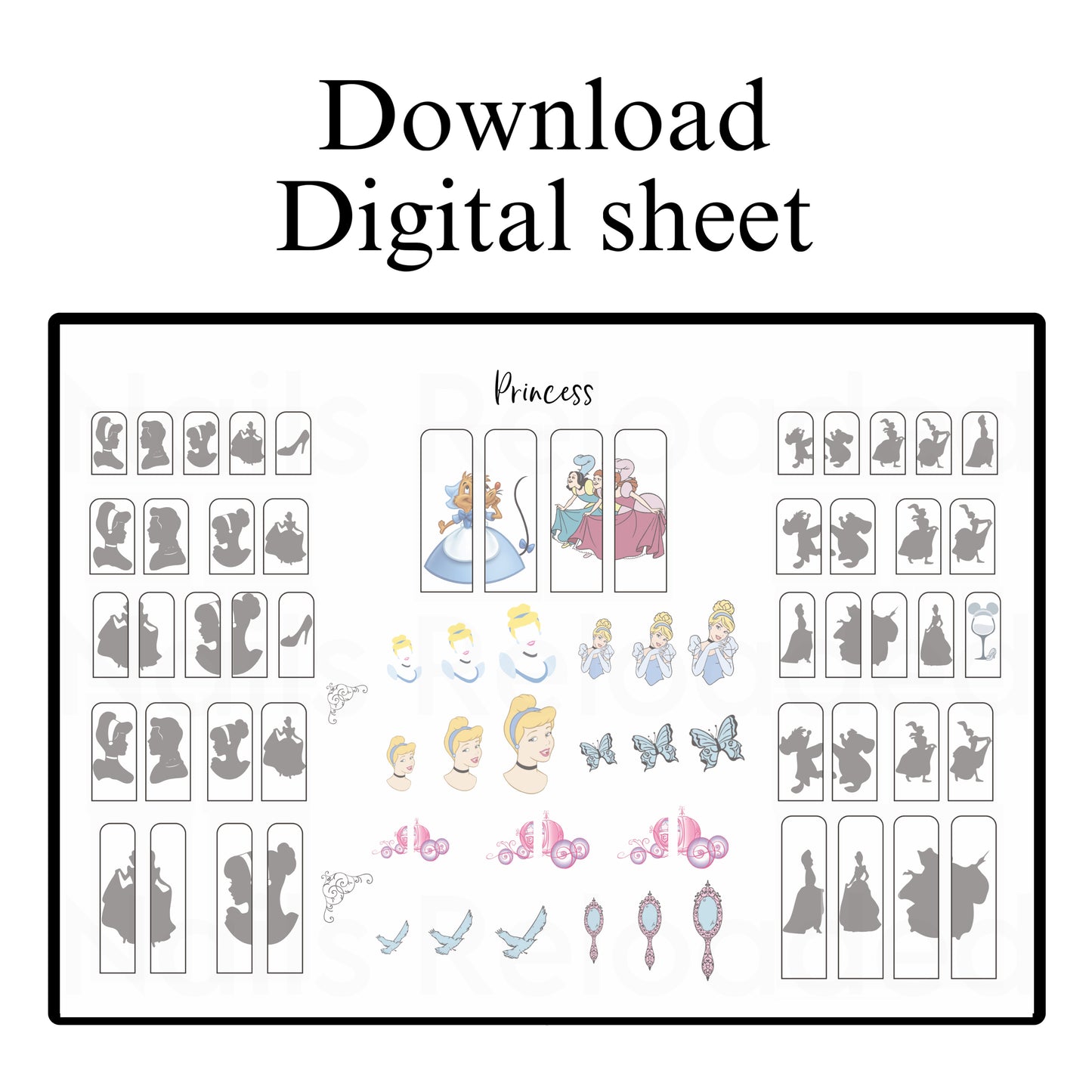 Cartoon slipper - digital download sheet