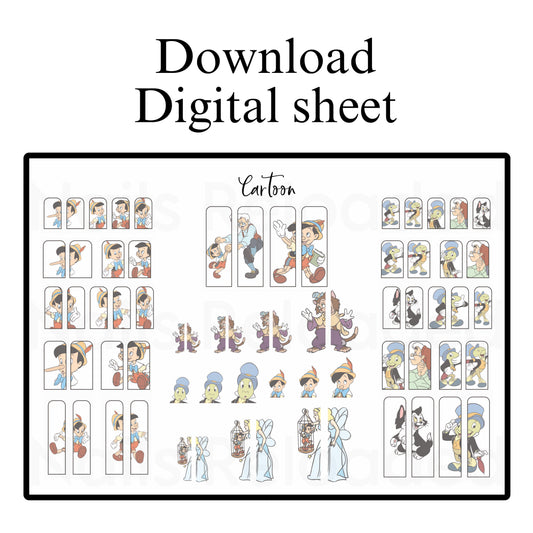 Cartoon real boy - digital download sheet