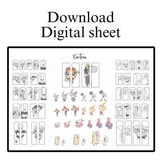 Cartoon hero’s - digital download sheet