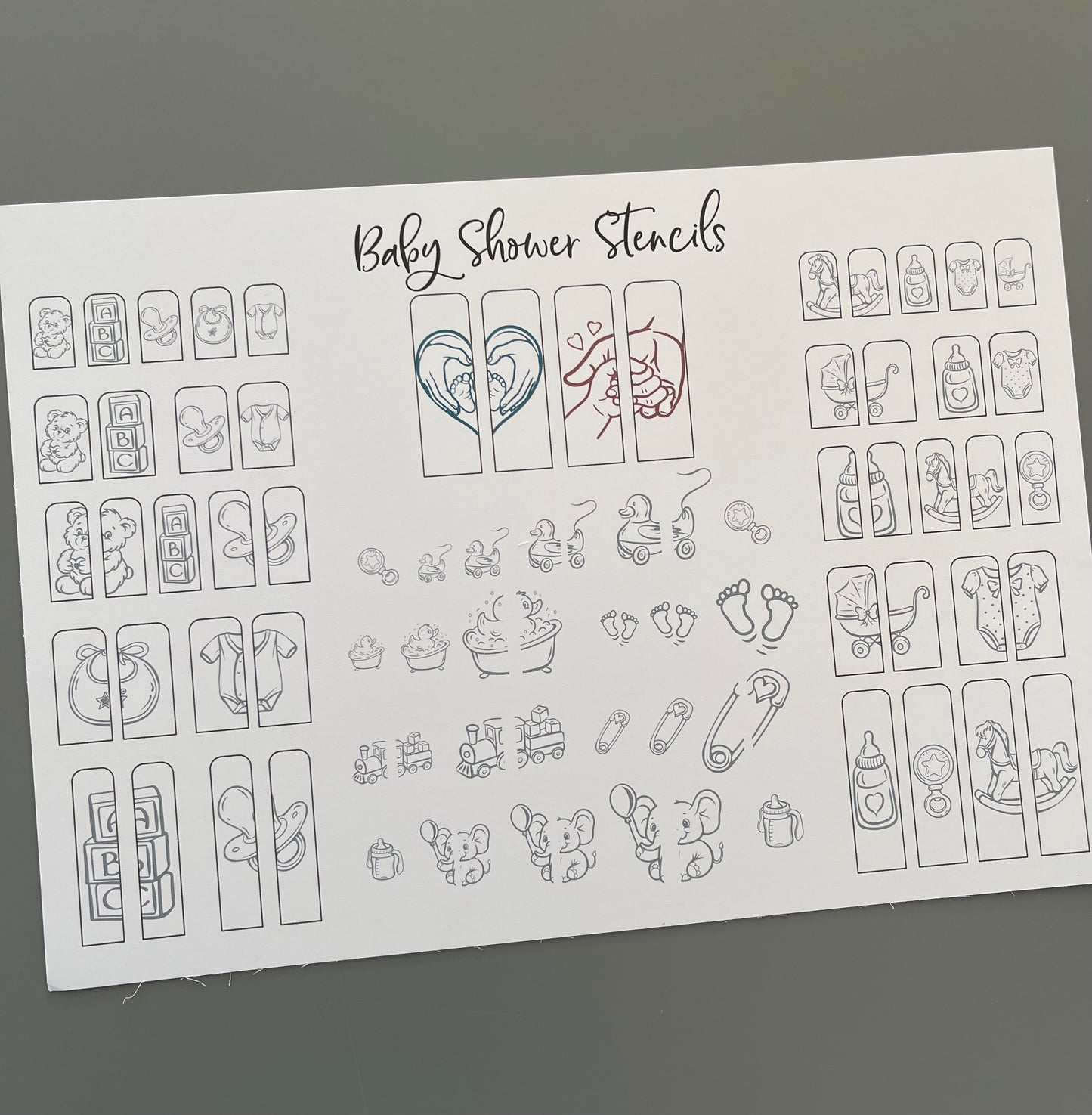 baby shower stencils (collection series add on)