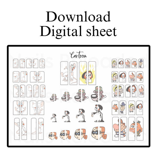 Cartoon mice - digital download sheet