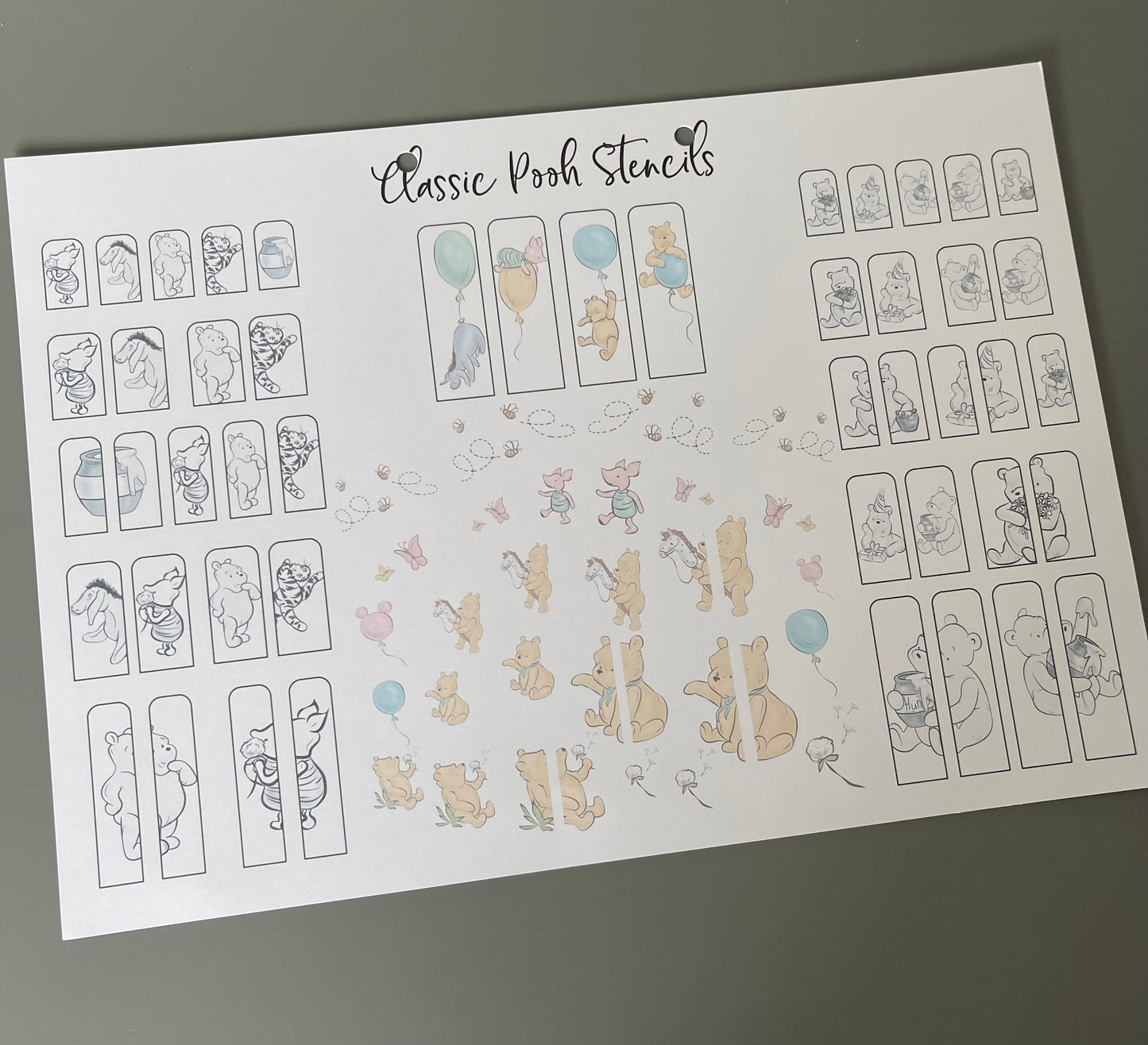 Classic Pooh stencils (collection series add on)