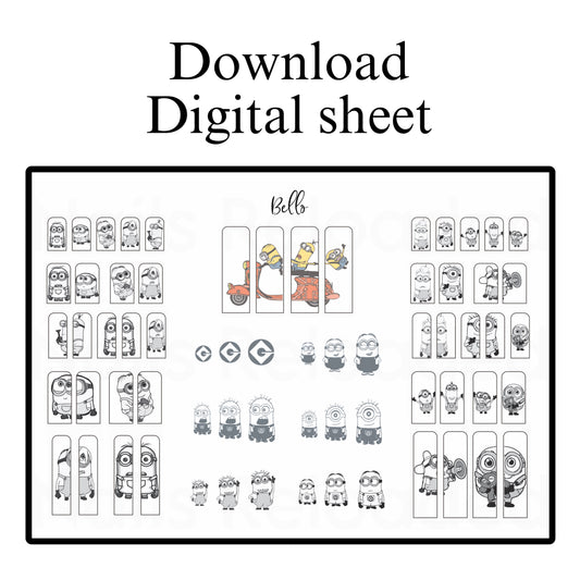 Cartoon bello - digital download sheet