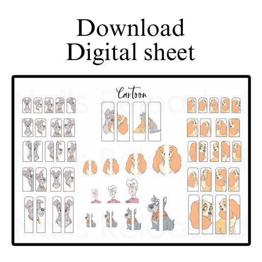 Cartoon pups - digital download sheet