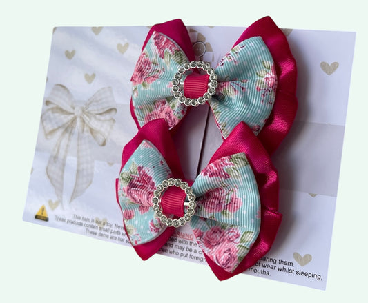 Pink floral pair (piggies)