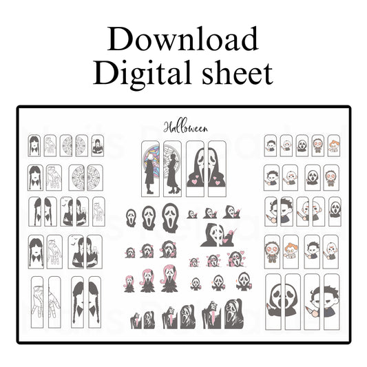Cartoon Halloween - digital download sheet