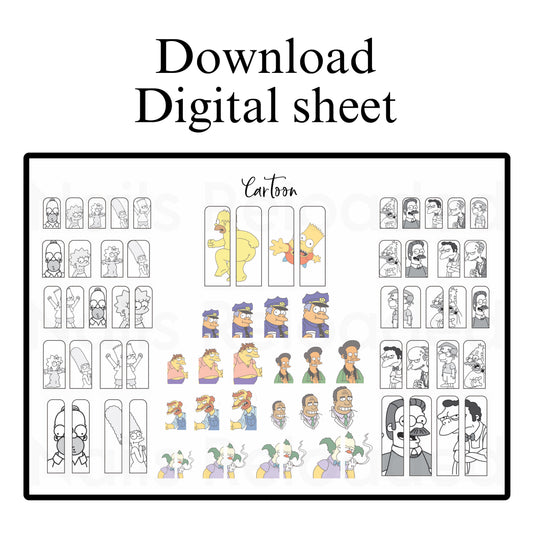 Cartoon tv - digital download sheet