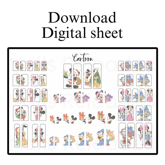 Cartoon Christmas - digital download sheet
