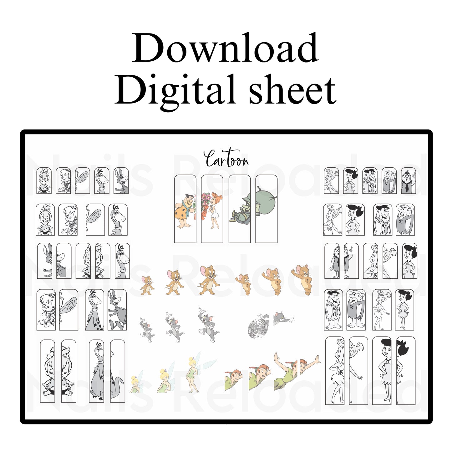 Cartoon stones - digital download sheet