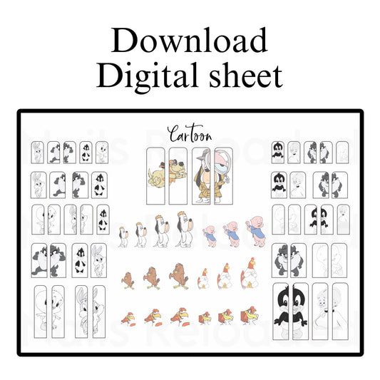 Cartoon baby toons - digital download sheet
