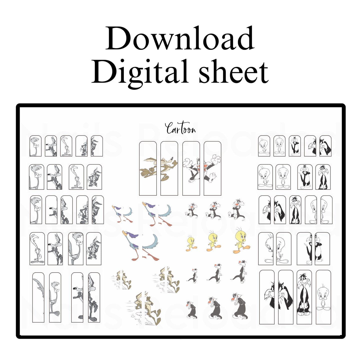 Cartoon runner - digital download sheet