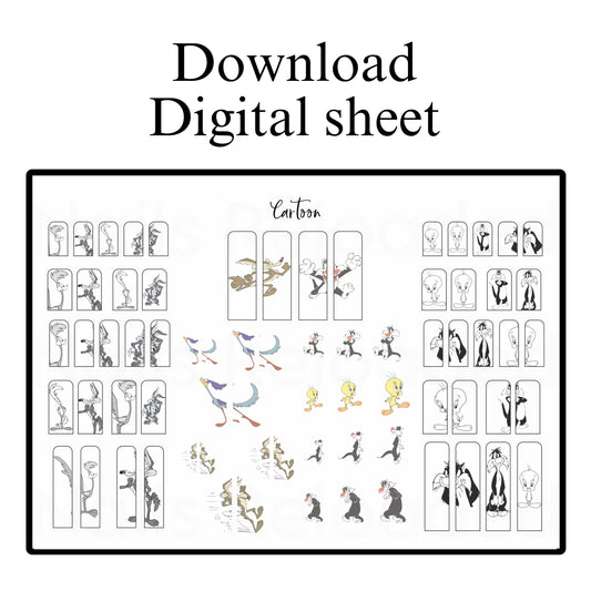 Cartoon runner - digital download sheet