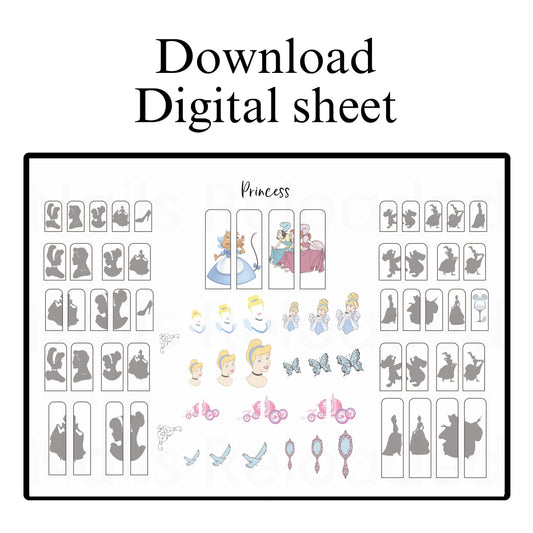 Cartoon slipper - digital download sheet