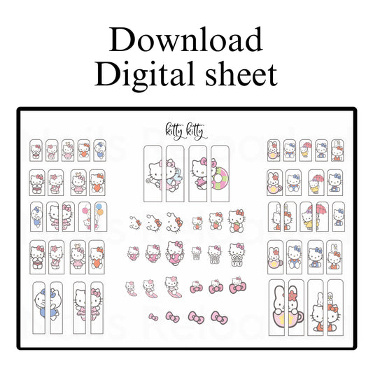 Cartoon kitty - digital download sheet